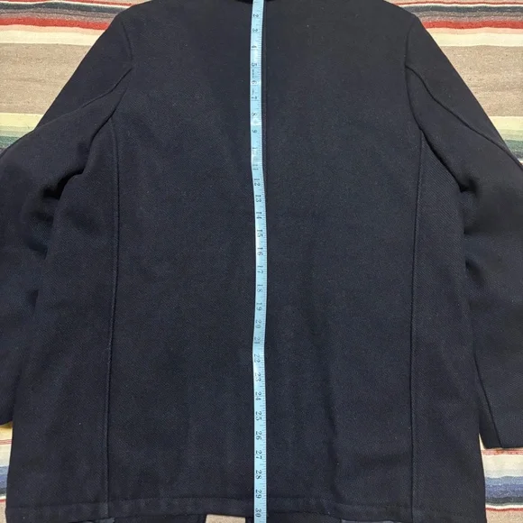 Schott NYC U.S 740N classic melton wool navy Pea Coat men’s size 38 USA vintage - Picture 7 of 12